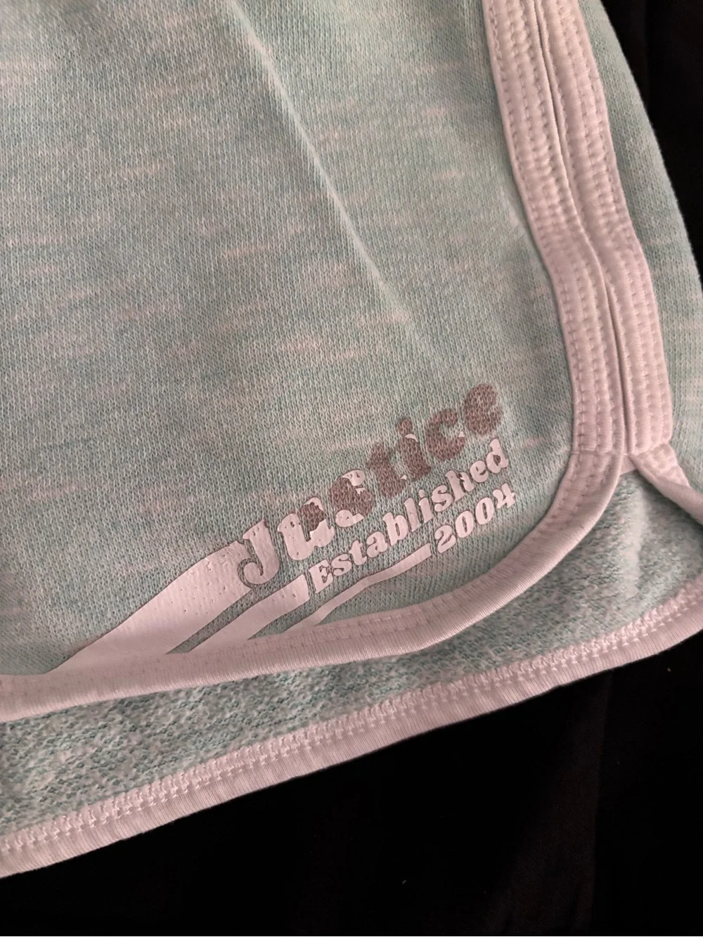 Justice Light Mint Shorts with White Trim